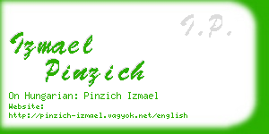 izmael pinzich business card